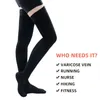 Large Closed Toe Knee High Compression Stockings 15-21mmHg Varicose Veins Socks Pressure Brace Wrap Shaping S-5XL240401