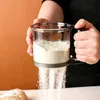 Kitchen Flour Sieve Handheld Semi-automatic Sugar Sifter Powder Shaker Handle Measuring Cup Making Tool Baking kitchen tools