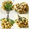 Party-Dekoration, simuliertes Obstmodell, künstliches Longan-Dekorationsornament, gefälschtes Dekor