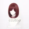 Peruker ccutoo syntetiska kungariket hjärtan 3 kairi kort auburn bob värmebeständig hår cosplay kostym peruk + gratis peruk lock