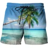 Mens Shorts Sea Nature Scenery 3D Printed Short Pant Swimsuit Men Swimming Trunks Beachwear Cool Boys Kids Beach Sports Pants Drop Del Dhz9H