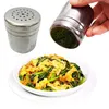Stainless Steel Spice Jar Dredge Salt Sugar Spice Pepper Shaker Seasoning Can Rotating Cover Multi-purpose Kitchen Tool