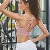 BRAS Regulowane sporty sportowe Bra Back Back Top Running Fitness Yoga Gym Kobiety Kobiety Wysokie Wsparcie Seksowne Zumba Ward Pink