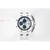 Chronograph The Alloy Watch Ceramics Men's Mechanical Time Series 44mm APS Superclone 26402 White Automatic Designers Steel Factory Movement 689 Montredeluxe