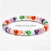 Perline Colorf Opal Bracciale Moda Donna Perline a mano Acquista consegna speciale Drop Otr6F