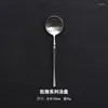 Flatware Sets 3/6pcs Europe 304 Stainless Steel Chopsticks Spoon Set Long Handle Flat Non-slip Dessert Spoons Dinnerware