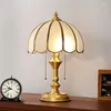 Table Lamps PLLY Modern Brass Lamp LED European Simple Luxury Creative Copper Glass Desk Lights For Home Living Room Bedroom