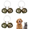 Vestuário para cães 3 Set Louds Cat and Bells Pet Pets Collar Charm