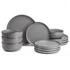 Assiettes Thym Table Vaisselle Ava Stoare 12 Pièces Set Dîner