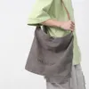 Bolsos de gran capacidad para mujeres femeninas con bolsas de hombro de lienzo de moda al revés de 100 tiendas de algodón playa 240329
