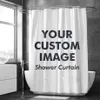 Custom Shower Curtain Bathroom Waterproof Curtains Customized Po Polyester Bath Decor with Hooks POD Drop Personalise 240320