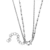 Pendant Necklaces Fashion Gold-plate Crystal Cross Pendants Boho Double Layered Necklace Catholic Religious Christian Statement Jewelry