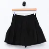 Summer Korean style Ruffles Skirts High street fashion Women Mini Skirt sweet girl cotton linen black white yellow 240401