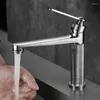 Robinets de lavabo de salle de bains 1pc pistolet en cuivre gris/noir/blanc/argent/or brossé robinet de lavabo lumière de luxe monotrou et robinet de lavabo d'eau froide