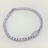 Bracelet de luxe en diamant pour femmes, en argent Sterling 925, test de réussite, 6*8mm, bracelets de Tennis en Moissanite carrés pour filles et femmes, pour fête de mariage, joli cadeau