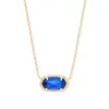 Kendrascott Collier Pendentif Collier Designer Kendras Scotts Kstyle Mode Qualité Simple Multi Coupe Bleu Opale Ovale Collier Femmes Bijoux Véritable Or Electropla