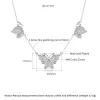 Ожерелья Luoteemi Butterfly Cubic Circonia Ожерелье роскошное изящное деликатный CZ свадебные украшения.