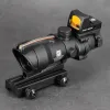 ハンティングスコープ戦術的プリズムACOG 4x32グリーンファイバーライフル光学スコープRMR 1xレッドドットサイトウィーバーピカティニーマウントエアソフトドロップD DH3R4