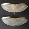 Ceiling Lights American Light Copper Art Glass Lamp Home Loft Decor For Living Room Kitchen Bedroom Lamps Office El Lighting Fixture