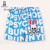 Psychological Bunny Shorts Designer Mens Breathable Trendy Shorts Beach Skull Rabbit Casual European and American Flower Surfing Shorts Asian Size 9142