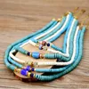 Halsband im Ins-Stil, handgefertigt, natürliche Türkis-Perlen-Halskette für Frauen, leichtes Luxus-Nischen-Temperament, das Schlüsselbeinkette trägt