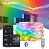 LED -strängar USB RGBIC Smart Fairy Lights WS2812B Vattentät PVC Wire Bluetooth String Light Decoration for Christmas Party Wedding Home YQ240401