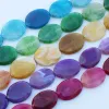 Bijoux 2830x3740mm perles ovales d'agates multicolores 8 pièces, pour la fabrication de bijoux à bricoler soi-même, vente en gros mixte pour tous les articles