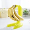 Kök förvaring frukt färsk hållning krokhållare dekoration gul bananform frukt display stativ skrivbord druvor hängande
