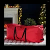 Pochettes à bijoux, sac d'arbre de noël en tissu Oxford pliable, rangement de décoration de noël pour ranger les ustensiles, Rectangle rouge