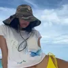 Projektant 533232 Kapelusz wiadra Big szeroki rdzeń nowy mody Solidny kolor kamufla i damski rozrywki rybakowy lato na świeżym powietrzu Sunshade Beach kapelusz plażowy
