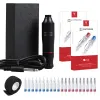 Machine Dragonhawk Profissional Rotary Pen Tattoo Kit Mix Tamanho Cartucho Nddles Conjunto LCD Mini