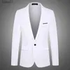 Abiti da uomo Blazer Abito da uomo Top Abito da lavoro Versione coreana Giacca alla moda Casual Slim Fit Piccolo per uomo yq240401