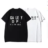 Gallary Dept Mens T-shirt Kort ärm T-shirt Högkvalitativ designer Bomull Runda nacktryck Brev Tryck Män och kvinnor med samma stycke Summer Tshirt