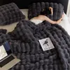 JFLEGAL Imitazione Pelliccia di Coniglio Coperte Super Morbide Nordic Spessore Caldo Inverno Ufficio Coperta da tiro Copriletto in Peluche a Doppia Faccia 240326