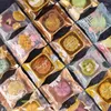 Hediye Sargısı 100 PCS Mooncake Sarma Çanta Makinesi Contası Plastik Poşetler Yumurta Sarısı Kurabiye Ambalajı Orta Sonbahar Festival Partisi Dekor Malzemeleri