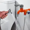 Badrum diskbänk kranar dubbla utlopp kran tvättmaskin multifunktionellt toalettvatten kran en-i-två-ut propp