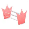 Jewelry Pouches Pink Crown Headband Holder Hair Hoop Display Stand Acrylic Storage Rack Organizer Accessories Durable 57BD