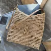 Stor designer halm korgväska kvinnor sommar raffias vävd handväska strand shopping axel väskor lady shopper tote handväskor y halmväska