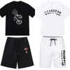 survêtement trapstar hommes shorts et t-shirt ensemble vêtements de marque pour hommes survêtement trapstar de haute qualité brodé pur coton lâche ensembles courts décontractés hommes taille s-xl