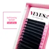 Ögonfransar veyes inc 5 fall/mycket lätt fläktande ögonfransförlängningar veyelash ryska volym fransar blommar austomatisk blommande makeup skönhet