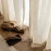Modern cotton linen curtain yarn linen color curtains blinds for bedroom living room study curtain living room custom curtain 240326