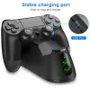 شواحن بونكول وحدات تحكم الشاحن محطة Dock لشاحن لـ PS4 DualSense Charging Stand For PlayStation 4/PS4 Slim/PS4 Pro Controllers