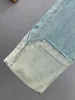 Damenjeans Hellblau knöchellang für Frauen 2024 Frühlingskante Locken Bohren gerade Hosen Stretch High Waist Denim Hose