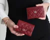 Luxury cc Coin Purses caviar Leather Designer Wallets womens with box cardholder mens classic flap Cards Holders pink wallet card case key pouch keychain Purse