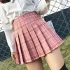 XSXXL Girls Striped Pleated Skirt Elastic Waist Female Sweet Mini Dance Plaid Girl Skirts 240323