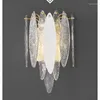 Wall Lamps Crystal Lamp Light Luxury Modern Living Room Background Bedroom Bedside Corridor Led Sconce G9