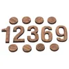 Relógios de parede relógios silenciosos numerais de bricolage suprimentos pendurados números de madeira para peças de reposição de mãos