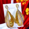 Dangle Oorbellen Missvikki TRENDY Luxe Big Drop Earring Voor Vrouwen Bridal Aretes De Mujer Modernos Fashion Gift 2024