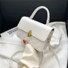 Маленькая сумка с улучшенной текстурой, весенне-осенняя женская новая модная сумка через плечо с дизайном Lingge, портативная квадратная
