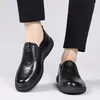 Casual Shoes Luxury Leather Mens Wedding Formal British Style Business Office Loafers Slip On Dress Size 38-44